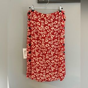 Madewell Floral Button Skirt